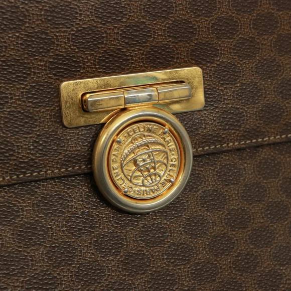 CELINE Macadam Canvas Hand Bag PVC Brown Auth 79102 - Picture 9 of 16